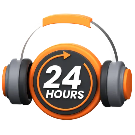 Service en ligne 24 heures sur 24  3D Icon
