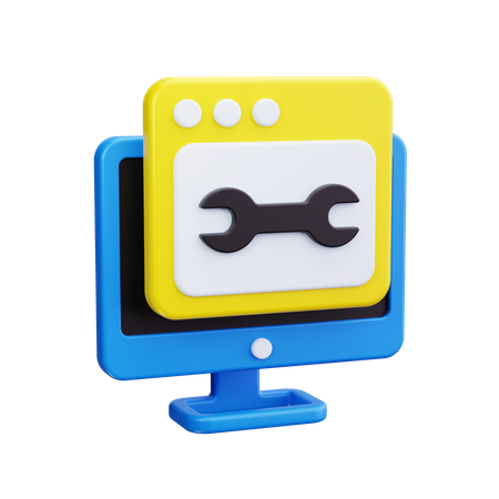 Service informatique  3D Icon