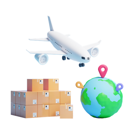 Service logistique mondial  3D Icon