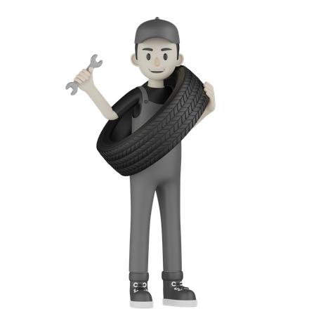 Service Man 3D Illustration