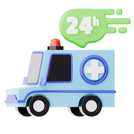 Service médical 24h/24  3D Icon