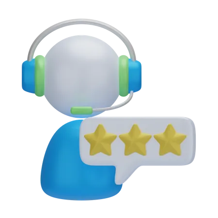Service Rating 3 D Customer Service 3D Icon