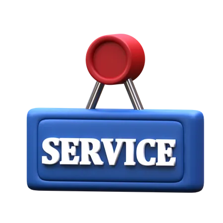 Service Sign  3D Icon