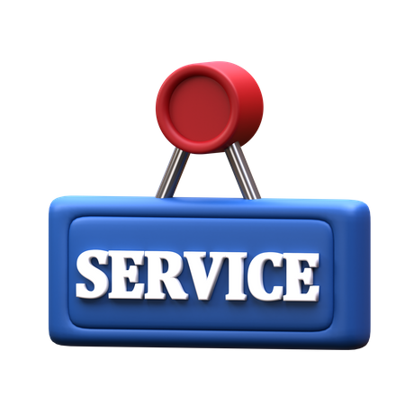 Service Sign  3D Icon