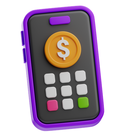 Les services bancaires mobiles  3D Icon