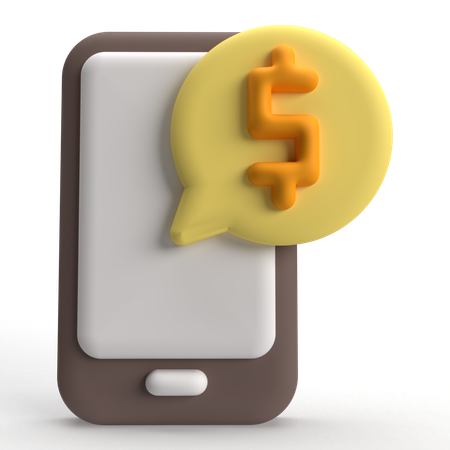 Les services bancaires mobiles  3D Icon