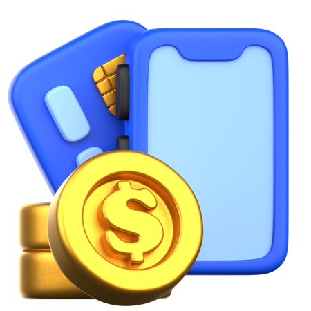 Les services bancaires mobiles  3D Icon