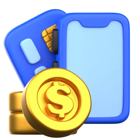 Les services bancaires mobiles  3D Icon