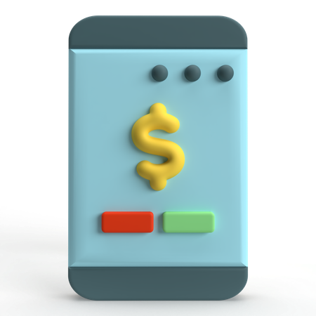 Les services bancaires mobiles  3D Icon