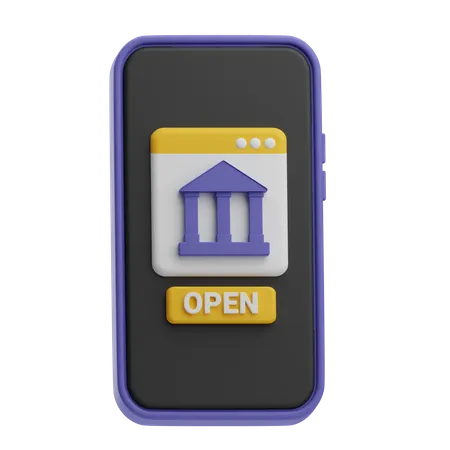 Les services bancaires mobiles  3D Icon