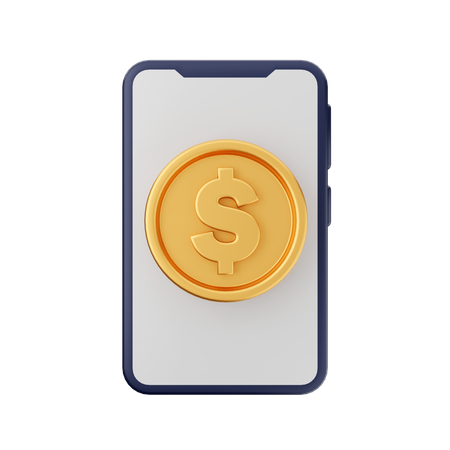 Les services bancaires mobiles  3D Icon