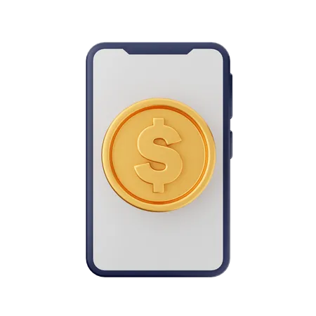 Les services bancaires mobiles  3D Icon