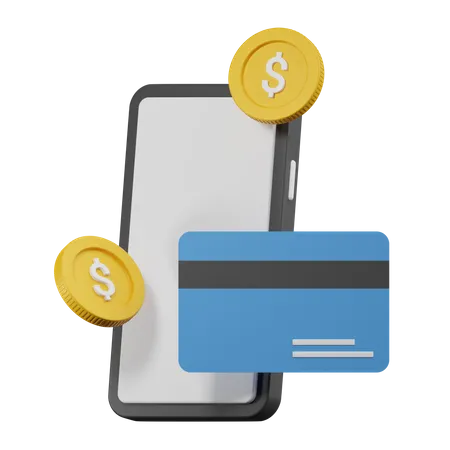 Les services bancaires mobiles  3D Icon