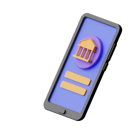 Les services bancaires mobiles  3D Icon