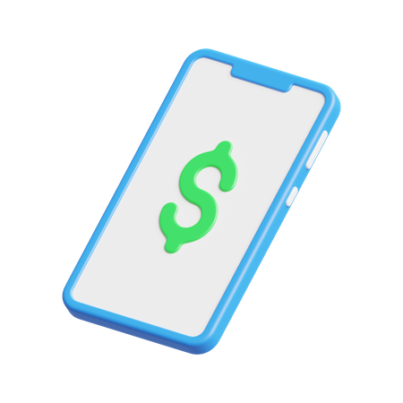 Les services bancaires mobiles  3D Icon