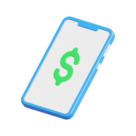 Les services bancaires mobiles  3D Icon