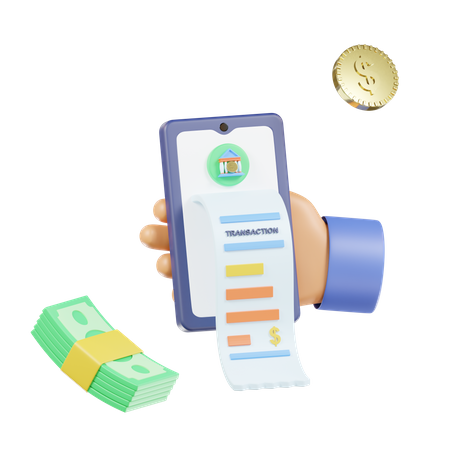 Les services bancaires mobiles  3D Icon