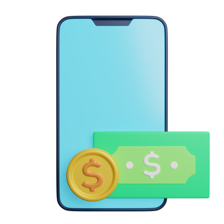 Les services bancaires mobiles  3D Icon