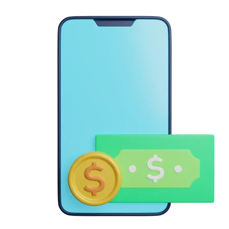 Les services bancaires mobiles  3D Icon