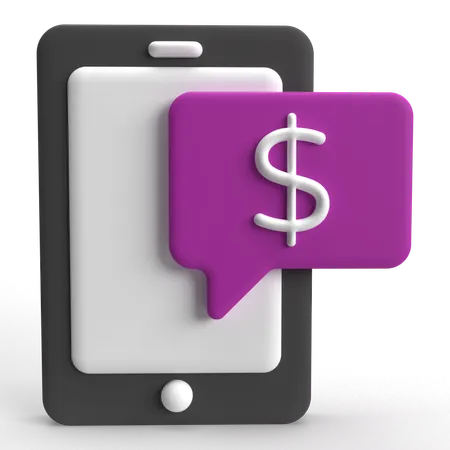 Les services bancaires mobiles  3D Icon