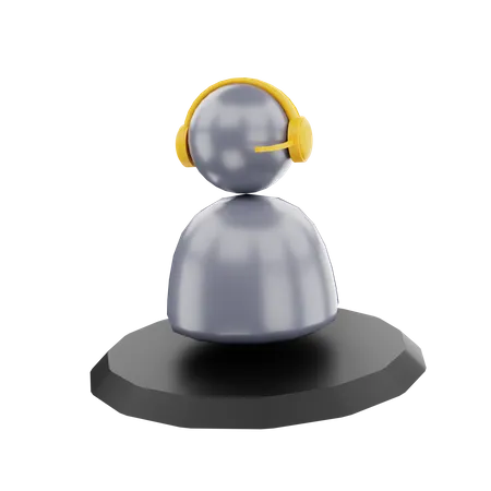 Service client  3D Icon