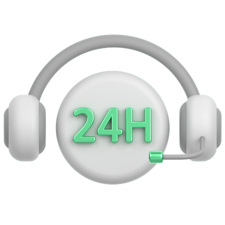 Servicio 24 Horas  3D Icon