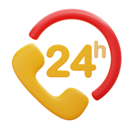 Servicio 24 Horas  3D Icon