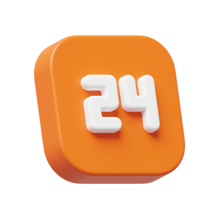 Servicio 24 Horas  3D Icon