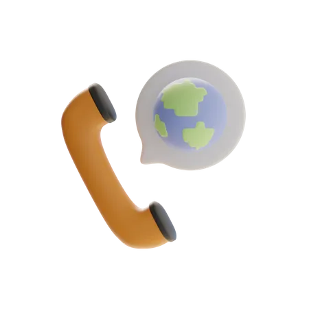 Servicio al cliente internacional  3D Icon