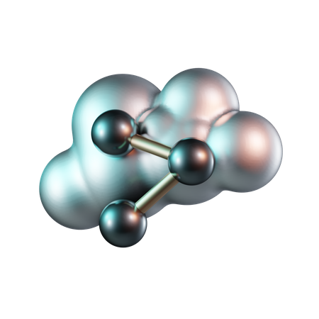 Servicio compartido en la nube  3D Icon