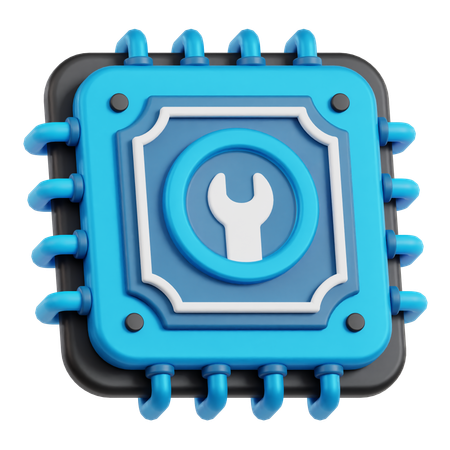 Servicio de chip  3D Icon