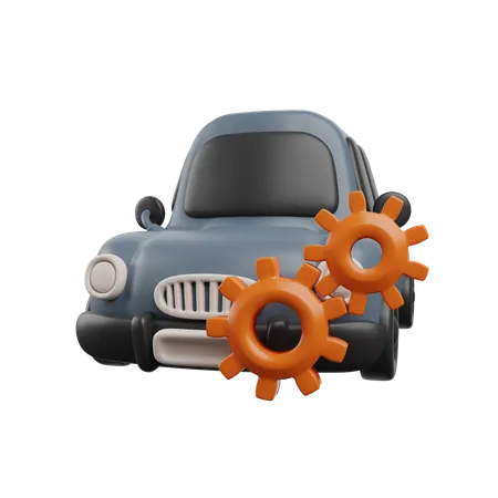 Servicio de auto  3D Icon