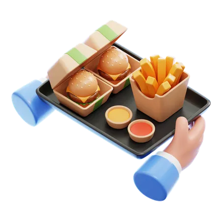 Servicio de comida rápida  3D Icon