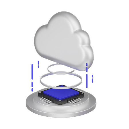 Servicio de computación en la nube  3D Icon