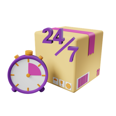 Servicio de entrega 24 horas  3D Icon