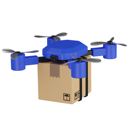 Servicio de entrega con drones  3D Icon