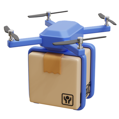 Servicio de entrega con drones  3D Icon