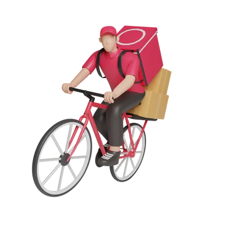 Servicio de entrega de bicicletas  3D Illustration