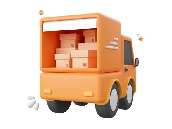 Servicio de entrega en línea  3D Icon