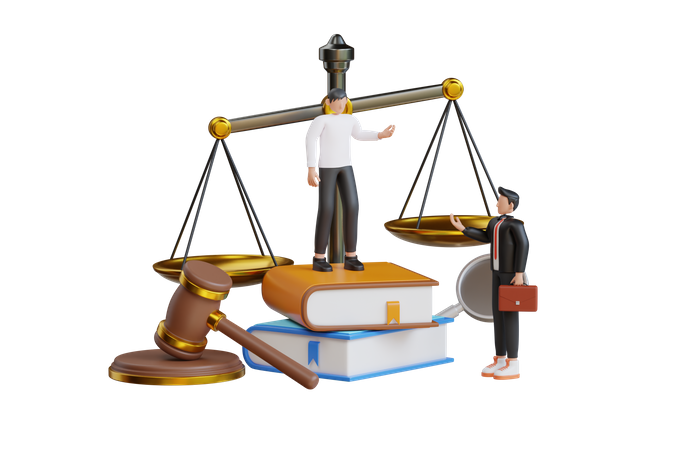 Servicio de justicia legal  3D Icon
