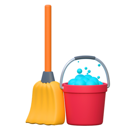 Servicio de limpieza  3D Icon