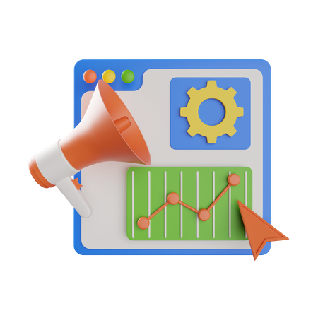 Servicio de publicidad  3D Icon