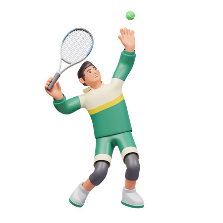 Servicio de tenis  3D Illustration