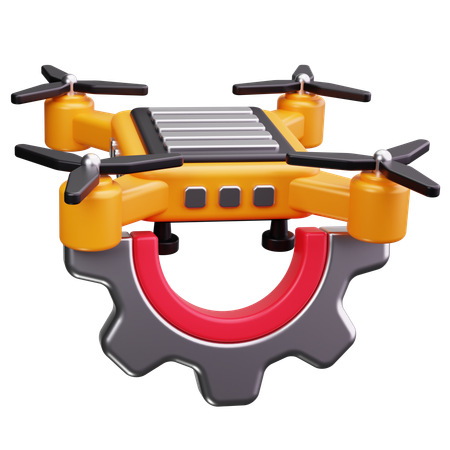 Servicio de drones  3D Icon