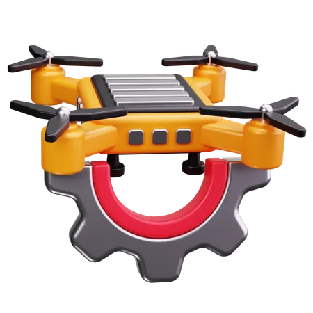 Servicio de drones  3D Icon