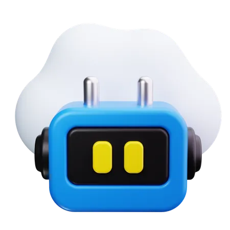 Servicio de nube de bots  3D Icon