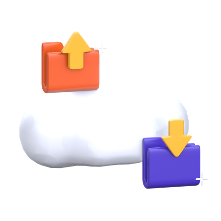 Servicio de almacenamiento en la nube  3D Icon