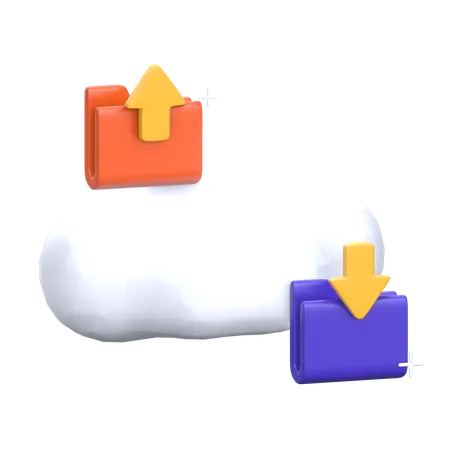 Servicio de almacenamiento en la nube  3D Icon