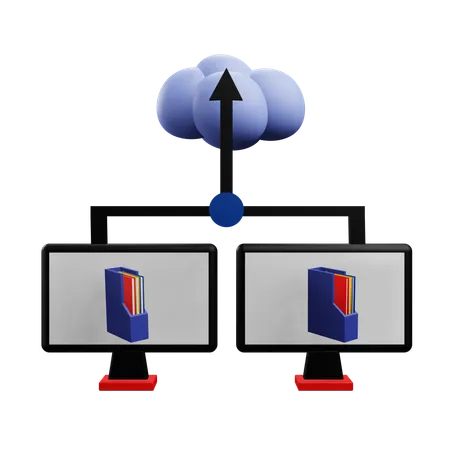 Servicio de almacenamiento en la nube  3D Icon