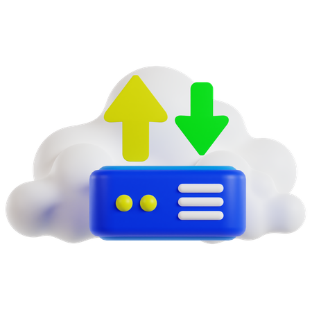 Nube de servicio  3D Icon